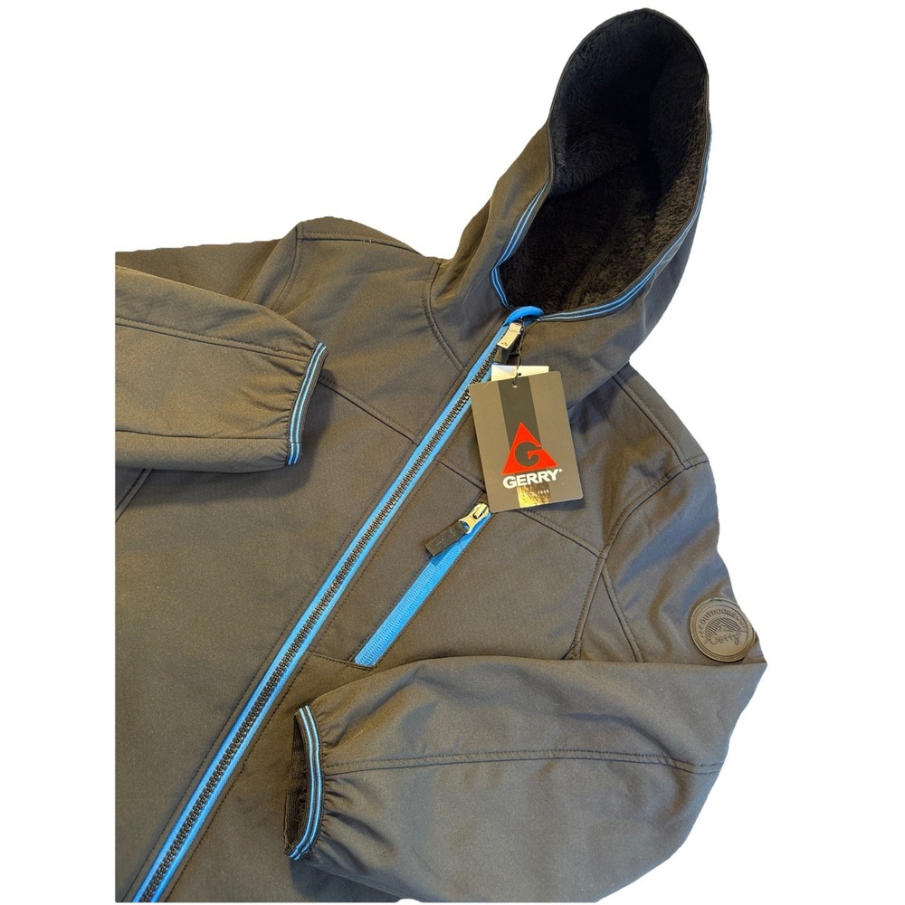 GERRY Falcon Soft Shell Jacket-Black‎ With Faux Liner -Youth Size S